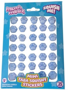 Mush Meez Mini Taba Squishy Paw Stickers - Light Blue Viral Trending Squish